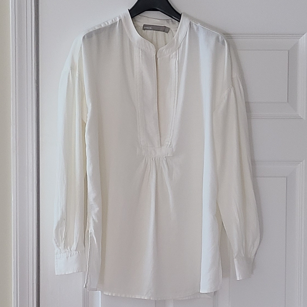 Vince White Blouse Elegant Top